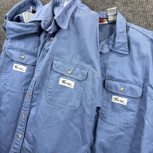 Union Line Shirt Mens XL Blue FR Indura Ultra Soft Work USA Made Lot of 3 Bundle